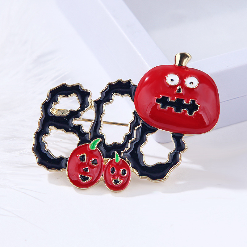 Halloween Pumpkin Head Brooch Personalized Alloy Pin Accessory_voghion.com