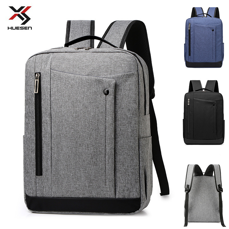 Amazon backpack men solid color backpack men Oxford cloth laptop backpack manufacturers wholesale