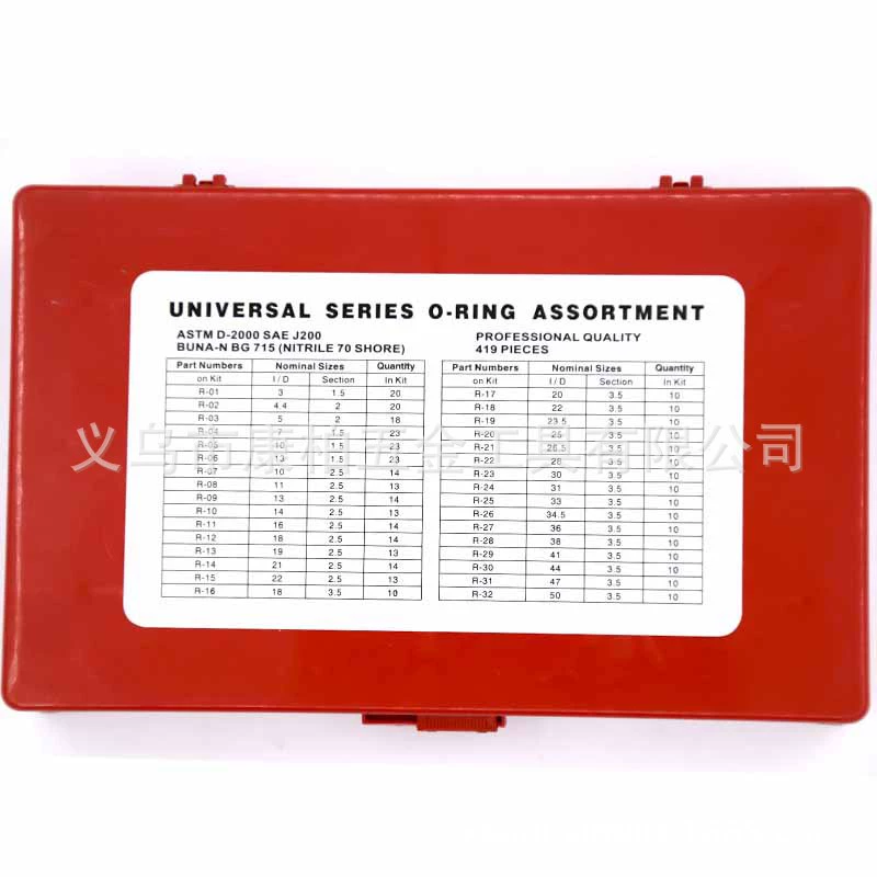 Маслостойкий и устойчивый к высокому давлению красный, желтый и синий уплотнительное кольцо в коробке ремонтная коробка фторкаучук Дин Цин уплотнительное кольцо