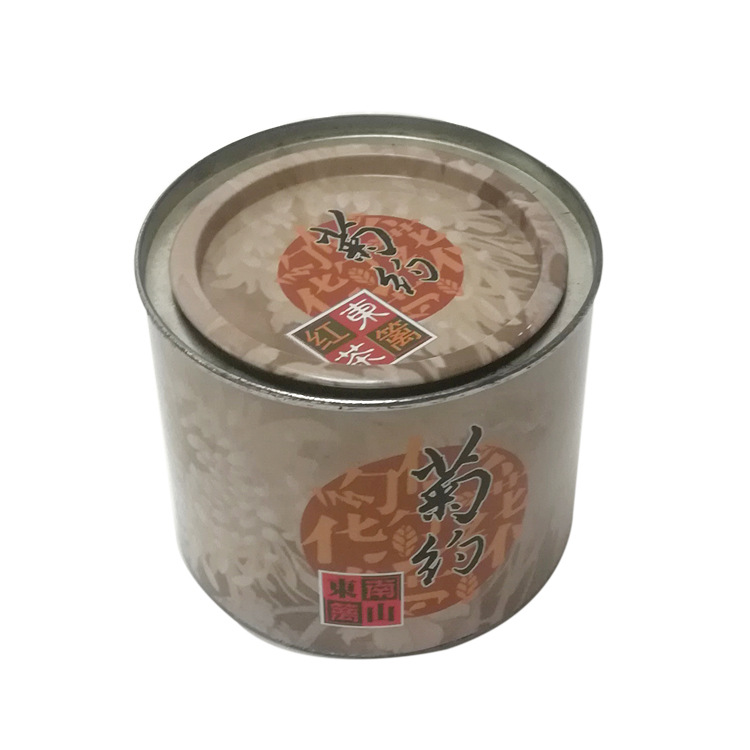 马口铁罐圆形 金丝皇菊铁盒/蛋黄酥铁盒 内塞盖金属药盒 茶叶罐