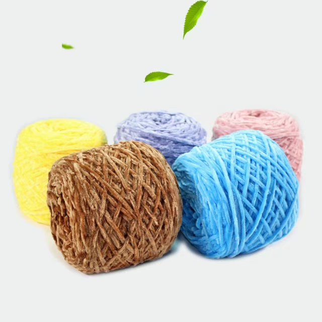 gloss Knitting line Chenille Jinsirong Polyester fiber slipper Blanket coat
