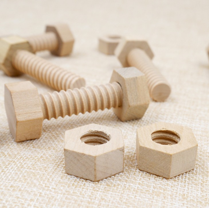 螺丝螺母益智拼装木玩具儿童宝宝早教动手玩具幼儿园早教用品