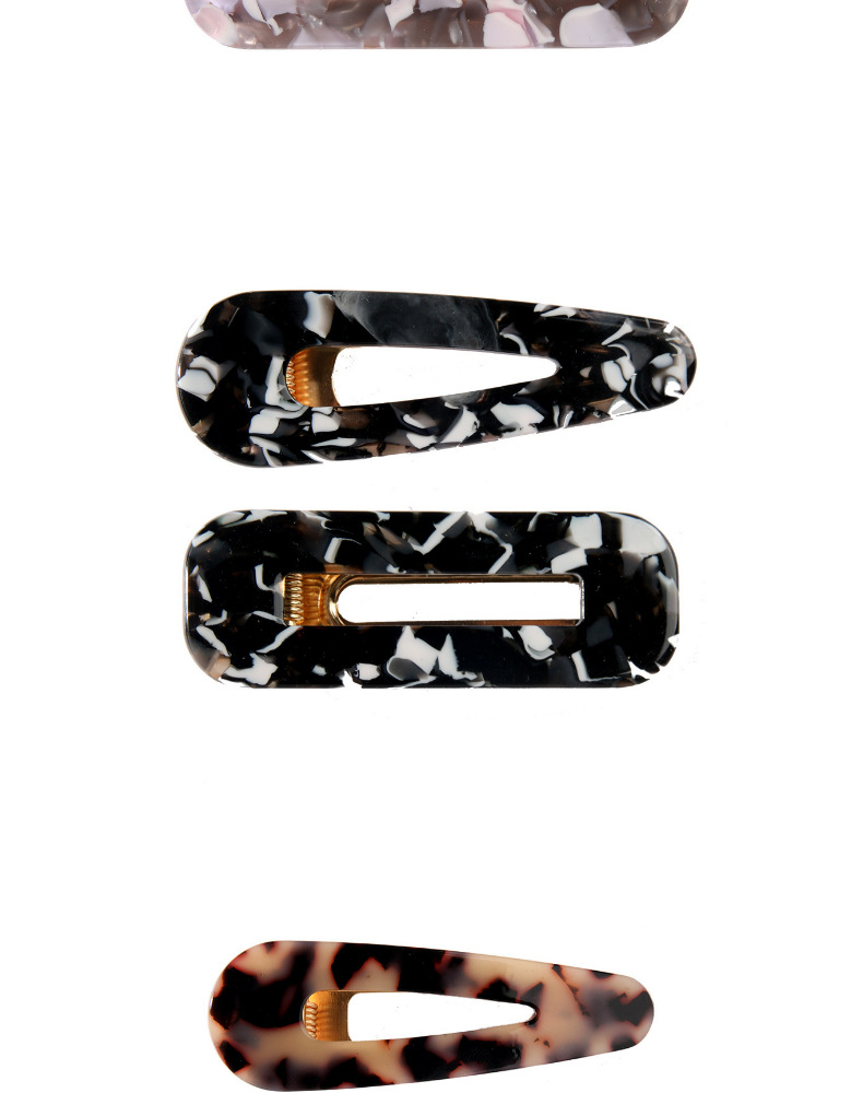 28g Weight No Inlaid Inlay Material Headwear Classification Festival Occasion Synthetics Material Geometric Pattern Women'S Gender Plating Design Fashion Style Multicolor Color Colorful Geometric-shaped Hollow Out Two-piece Hair Clip Set 4