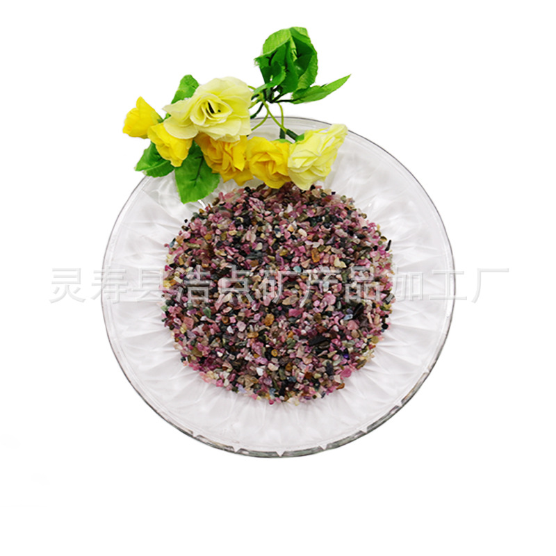 供应  鱼缸装饰用水晶碎石原石  花盆装饰水晶石建筑装潢材料