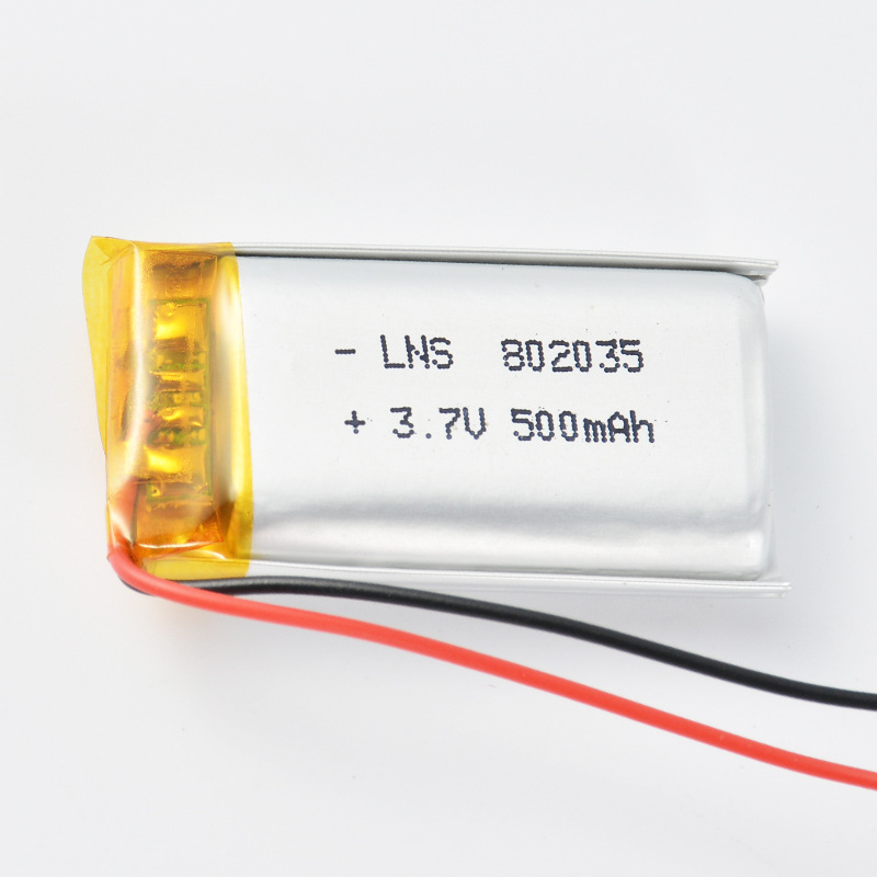 厂家供应聚合物锂电芯 电池802035-500mah 蓝牙监控对讲机锂电池