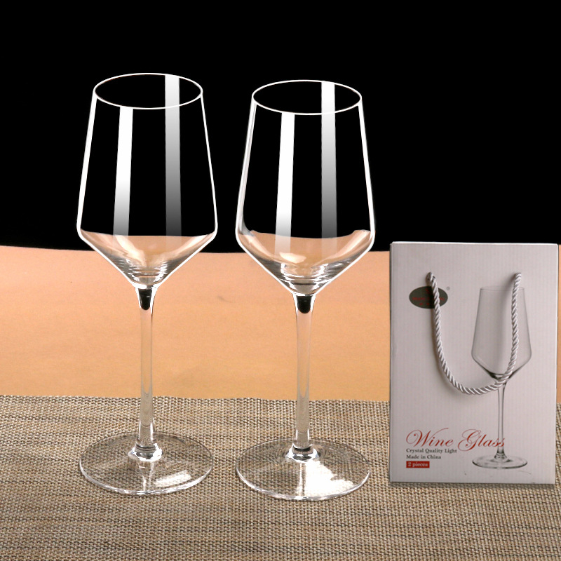 红酒杯2只礼盒装 手工水晶玻璃高脚杯葡萄酒波尔多杯套装送礼批发