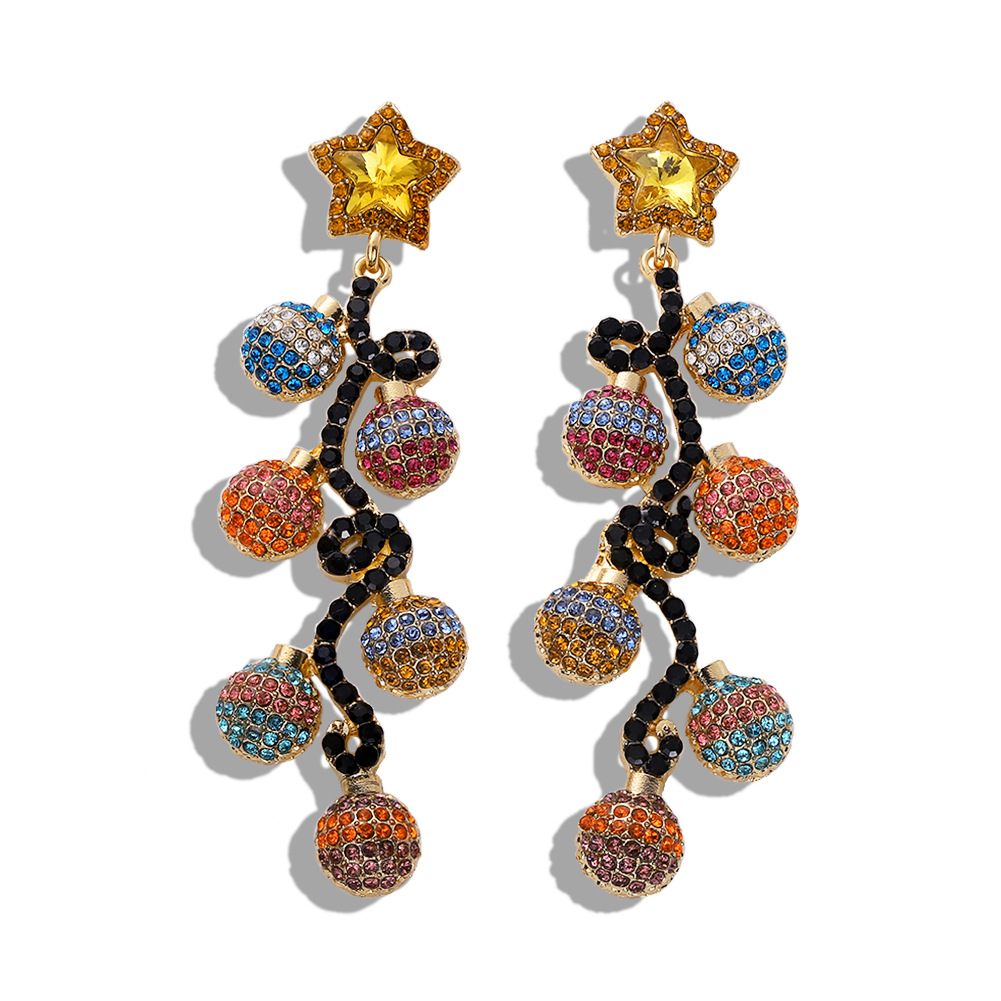 Baub Même Style Alliage Strass Boucles D'oreilles Creative Mode Gouttes Pour Les Oreilles Élégant Robe Accessoires Partie D'anniversaire Cadeau Bijoux display picture 3