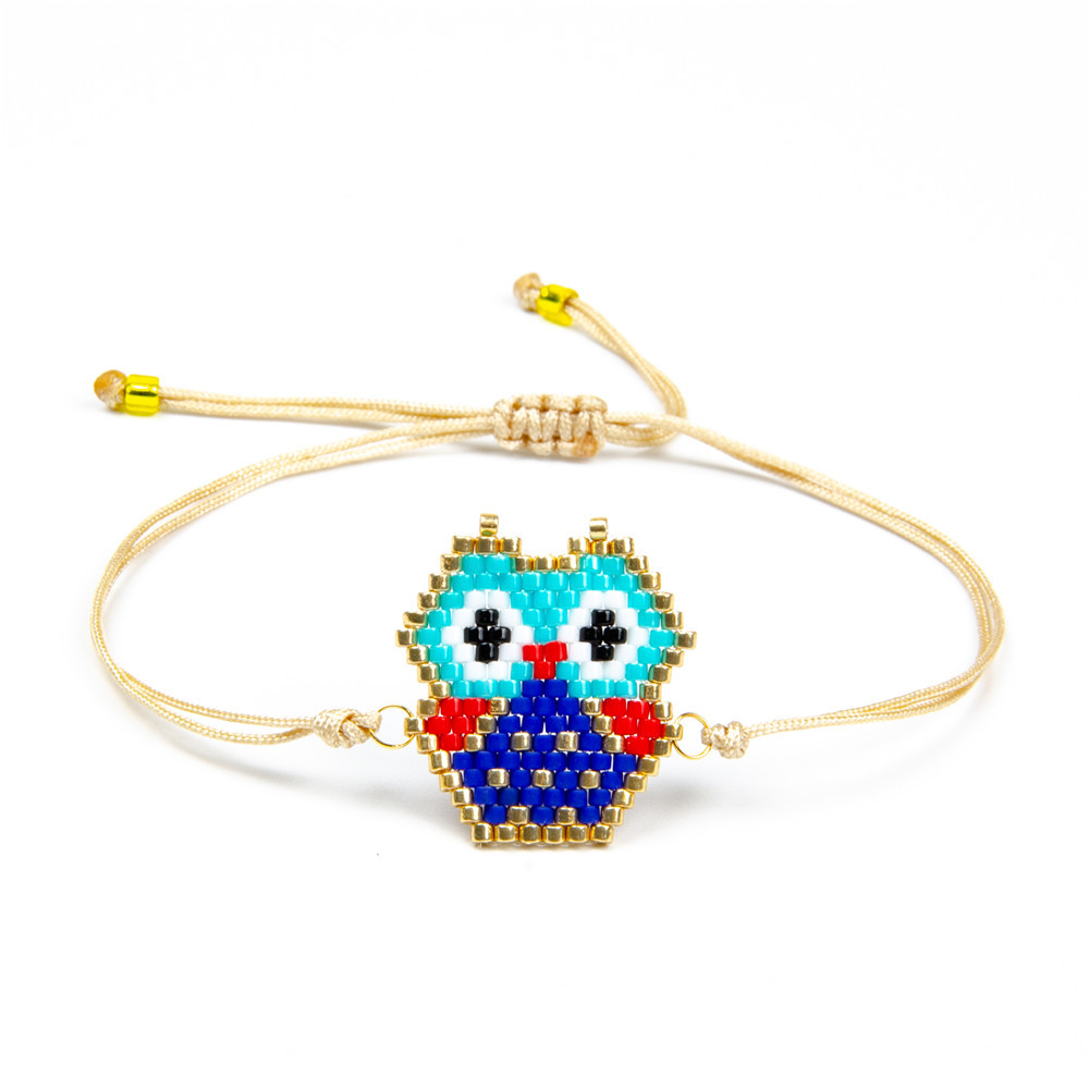 Small Bracelet Owl Owl Animal Jewelry Popular Jewelry Rope Braided Bracelet Wholesale display picture 1