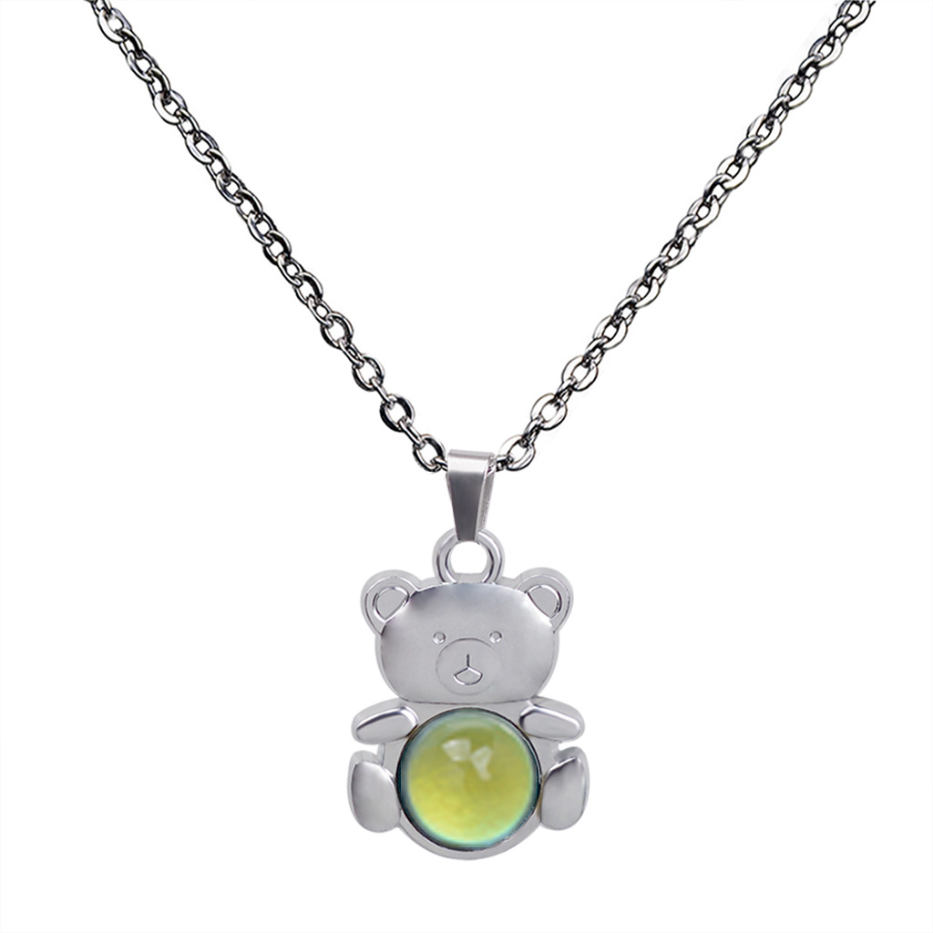 201 Stainless Steel Chain Material Wholesale Jewelry Animal 201 Stainless Steel Arylic Zinc Alloy Acrylic White-Plated K Plating Necklace