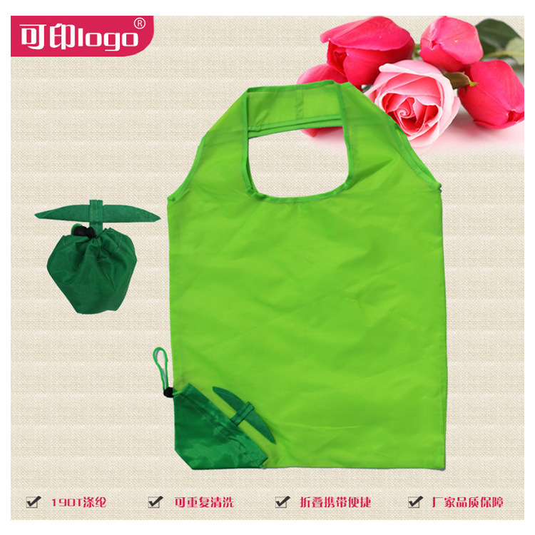 定做苹果水果涤纶创意折叠广告宣传购物袋加印logo批发厂家