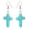 Ethnic retro turquoise marble earrings, ethnic style, simple and elegant design, European style