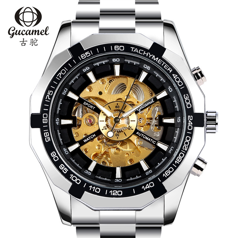 Sourcing Gutchel fashion automatic mechanical watch hollow mechanical watch  men's foreign trade men's watch night watch wholesale - Dropshipman