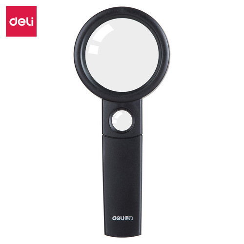 Deli 9092 magnifying glass high-power reading for the elderly reading newspapers and books for children 2.5 times portable handheld magnifying glass