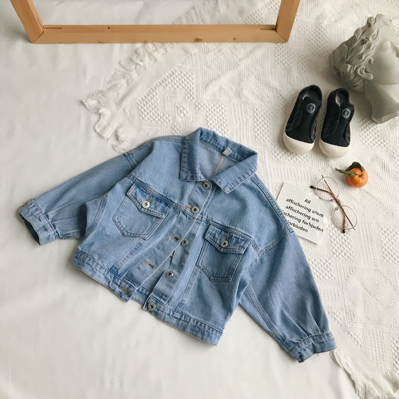 2019 Spring new pattern Korean Edition Children's clothing men and women baby Sleeve of bat Chaqueta Easy jacket On behalf of