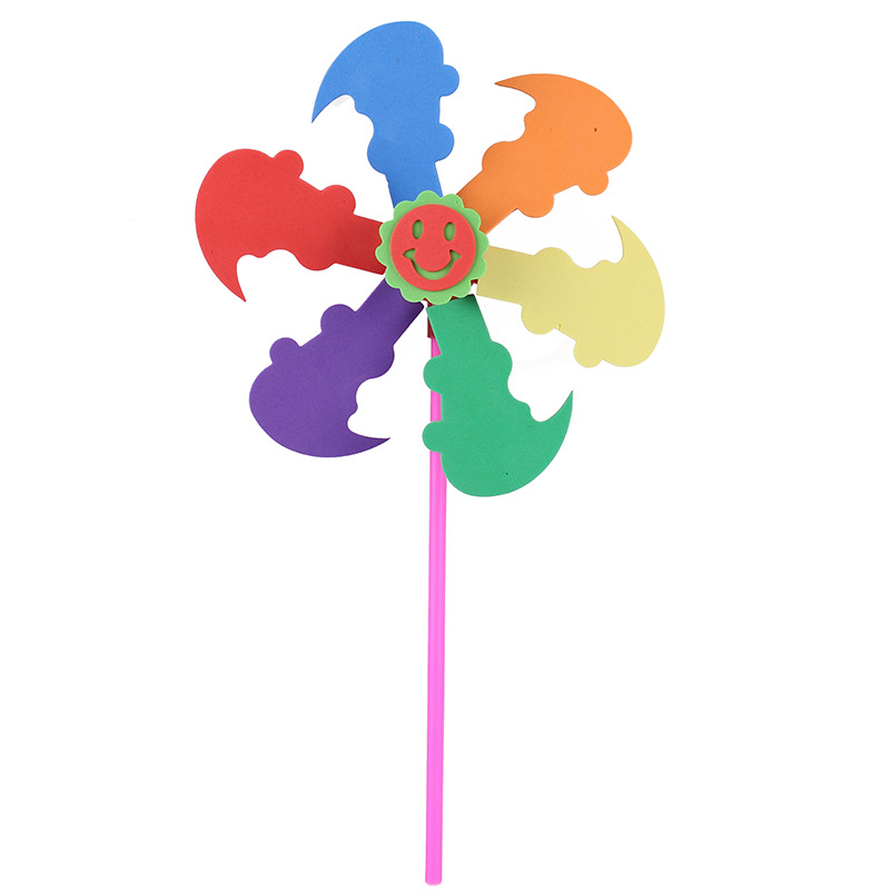 Creativo hecho a mano EVA tridimensional pasta de seis colores del molino de viento paquete de material DIY material de arte educativo