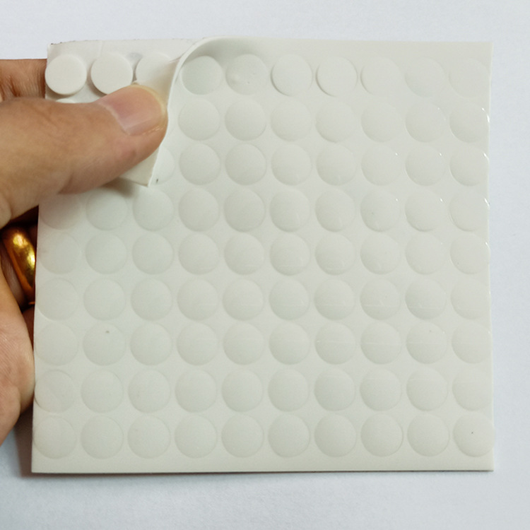 乳白色硅胶垫防滑垫 音响工艺品透明硅胶胶垫 背胶圆形硅胶脚垫