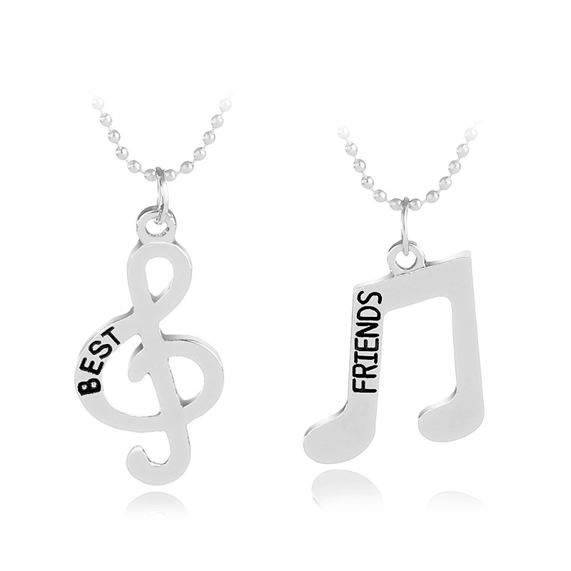 Collar Best Friends Music Symbol Colgante Collar Mujer Clavícula Cadena Yiwu Nihaojewelry Venta Al Por Mayor display picture 9