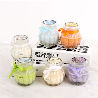 柔软时光情人节创意表白蜡烛室内持久香氛套装玻璃杯无烟香薰蜡烛