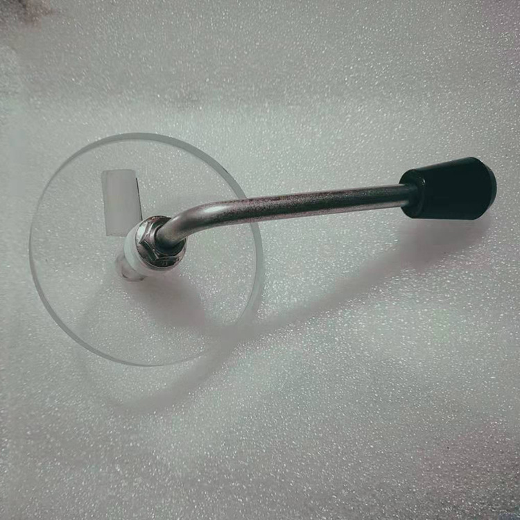 视镜刮刷 带雨刮视镜 钢化玻璃带刷法兰视镜 单刷双刷四氟雨刮