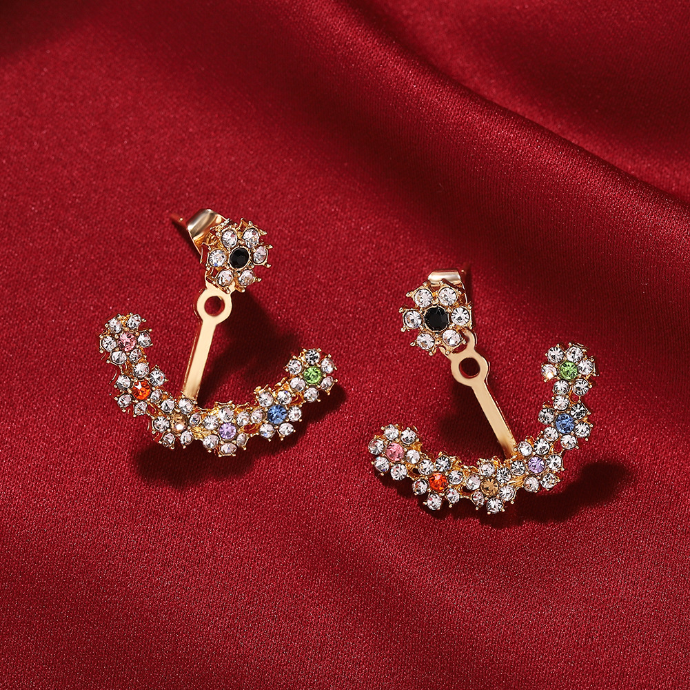 Alloy Diamond Earrings Simple Earrings Fashion Earring Accessories Korean New Earrings display picture 5
