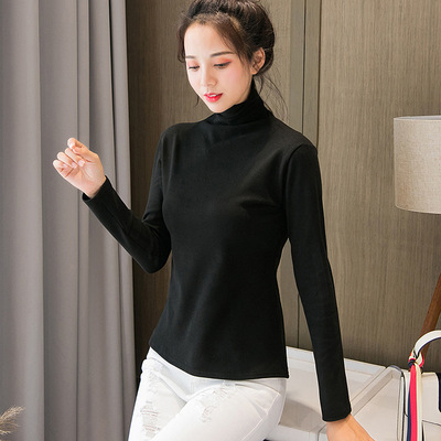 Autumn and winter sweater thickening Pile collar Self cultivation Long sleeve have cash less than that is registered in the accounts Socket High collar sweaters Base coat On behalf of