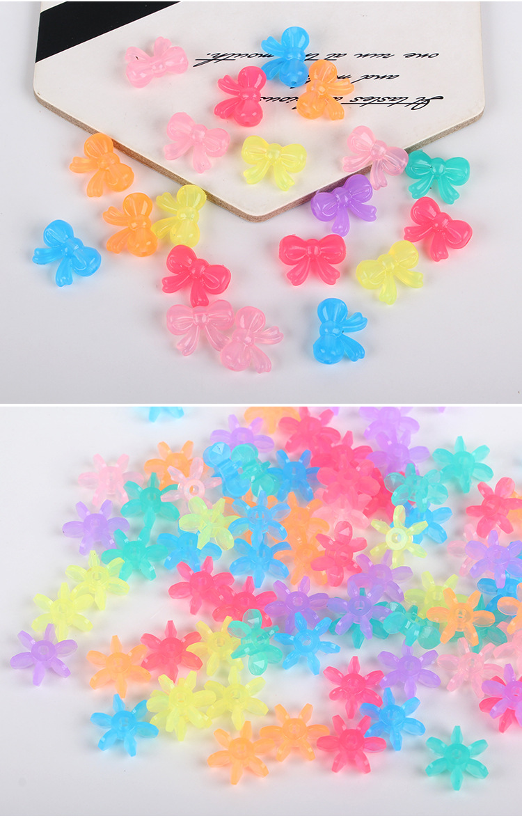 Simple and versatile hair accessories and hair strings, acrylic five types of jelly beads, diy handcrafted loose bead materials detail image 5