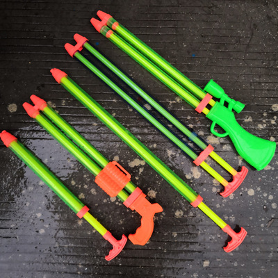 儿童抽拉式加长款水枪透明水抽水炮漂流水枪戏水沙滩地摊玩具批发