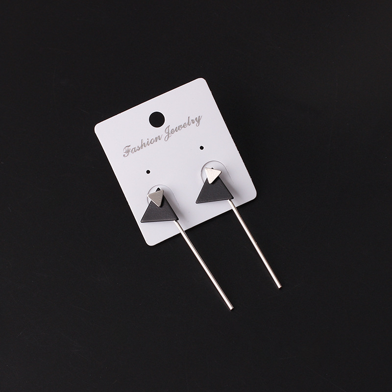 Housewarming, Anniversary, Business, Wedding, Travel, Birthday, Festival Occasion Korea Fashion Geometric Triangle Long Earrings