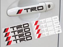 适用于丰田TRD汽车门把手贴纸英语字母车贴 反光个性汽车装饰贴纸