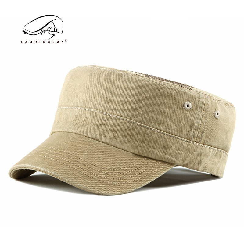 Sombrero de algodón estilo coreano al por mayor sombrero de copa plana para hombre Four Seasons gorra de pico universal para mujer sombrilla de protección solar casual sombrero militar