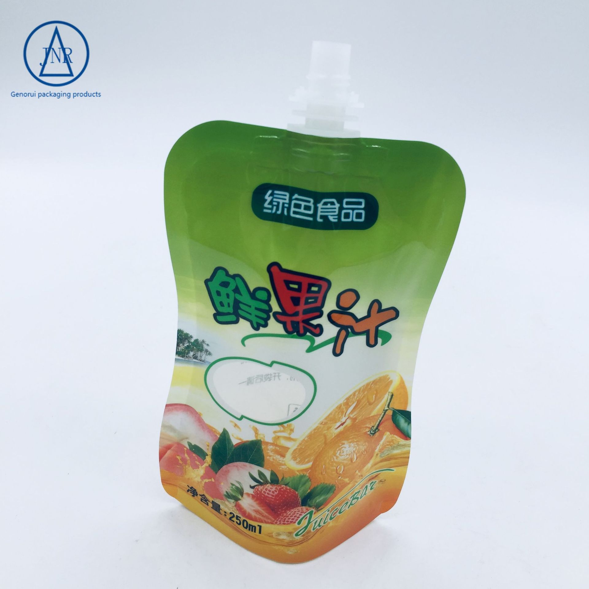 major customized Plastic reunite with Packaging bag Independent food Suction nozzle fruit juice Independent Suction nozzle