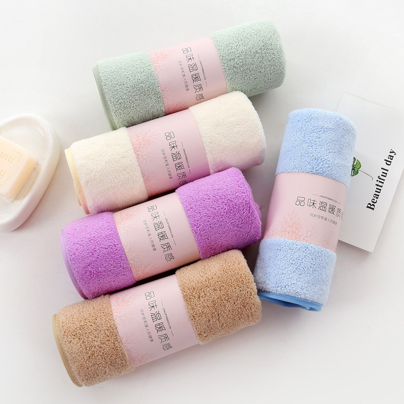 Towel coral velvet Manufactor Special Offer wholesale 35X75cm water uptake gift gift activity water uptake Quick-drying towel