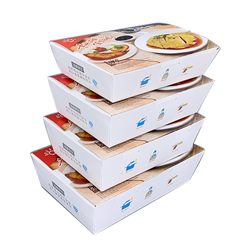 包邮多规格一次性带盖打包外卖意面寿司炸鸡便当快餐长方形纸餐盒