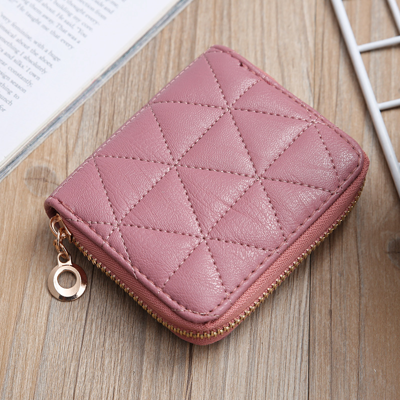 Korean Clutch Bag Mini Embroidered Geometric Rhombus Bag Card Bag Coin Purse display picture 26