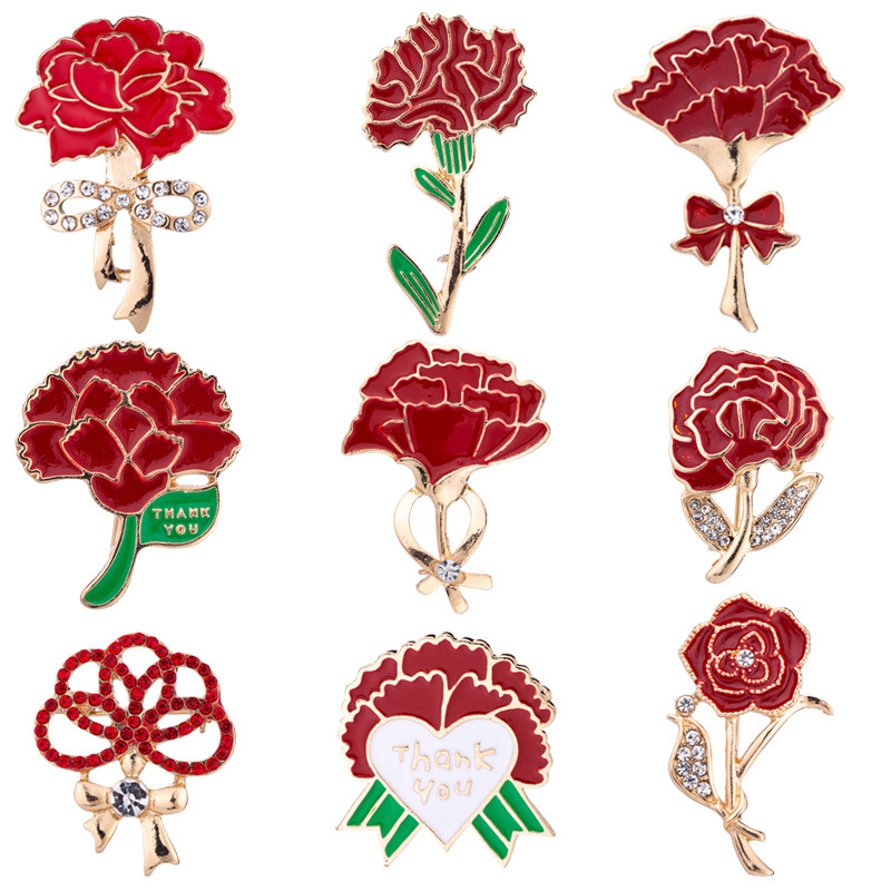 11g Weight Brooches Classification Daily Occasion Alloy Material Mother'S Day Festival Flower Pattern Women's Gender Plating Design Elegant Style Elegant Flower Alloy Plating Women's Brooches 无
