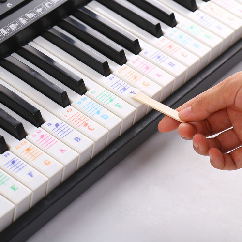 Children's piano keyboard stickers Electronic piano keyboard stickers 88-key piano stickers Colorful piano stickers