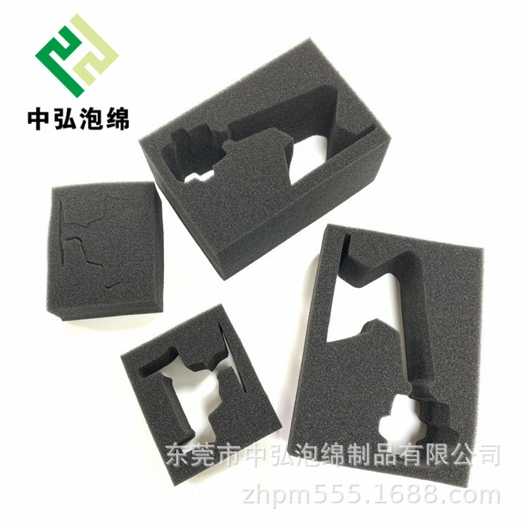 定制加工 异形海绵玩具 黑色海绵空心圆柱 电话手表海绵内衬加工