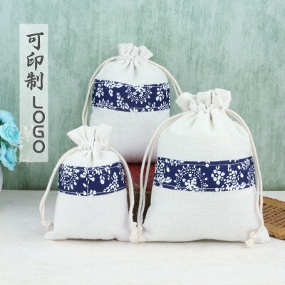 Sachet bag wholesale blue and green empty bag cotton and linen mosquito repellent bag Dragon Boat Festival sachet can be used as Enterprise LOGO