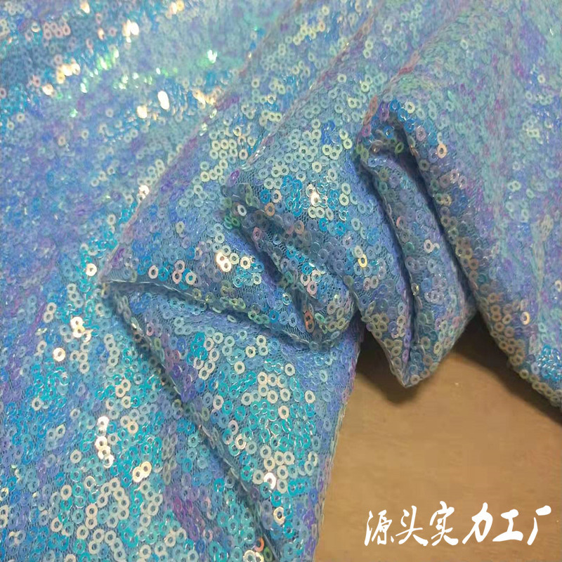 源头工厂 进口镭射3厘乱纹珠片布 箱包服帽鞋材欧标环保绣片面料