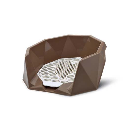 Aspet Small Plastic Diamond Fence Splash-Proof Dog Toilet Dog Urinal Pan Litter Box for Teddy and Bichon Pet Supplies