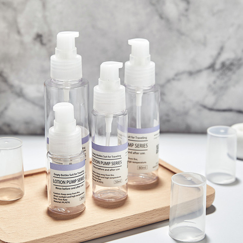 100ml lotion bottle pet transparent press plastic bottle cosmetics refill bottle hand sanitizer shampoo empty bottle