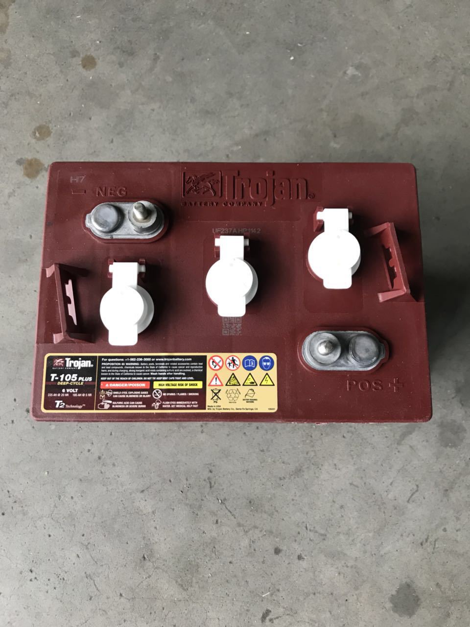 TROJAN电池T-105+ 高尔夫球场电池，升降机电池