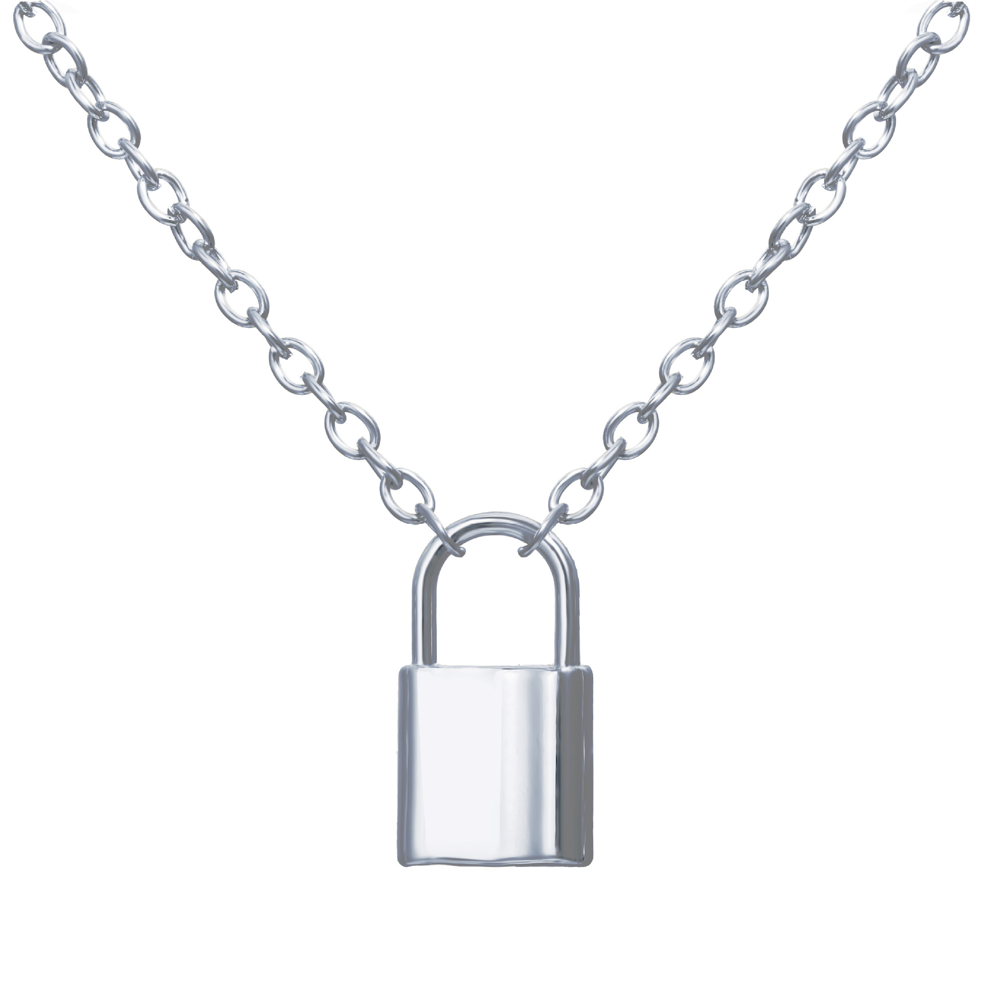 New Lock Metal Pendant Necklace Creative Wild Punk Wind Alloy Clavicle Chain display picture 3