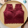 Lace wireless bra, supporting set, sexy underwear, straps, worn on the shoulder