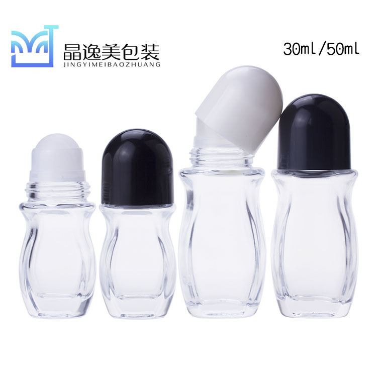 30ml 50ml加厚玻璃滚珠瓶 走珠瓶香体露滚珠瓶 止汗露走珠瓶