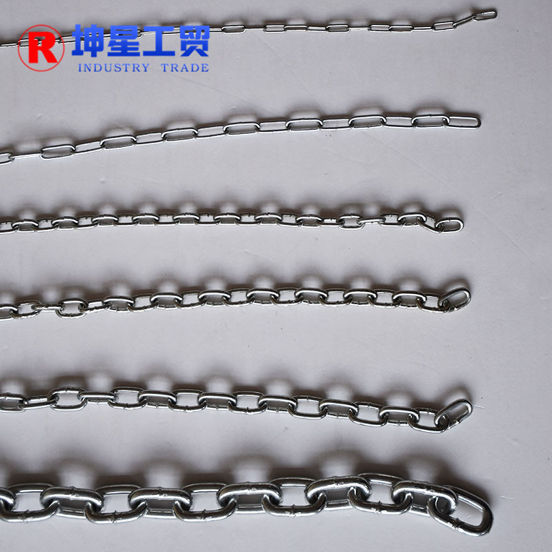 青岛厂家供应不锈钢链条 宠物牵引链条 加工各种规格的圆环链条