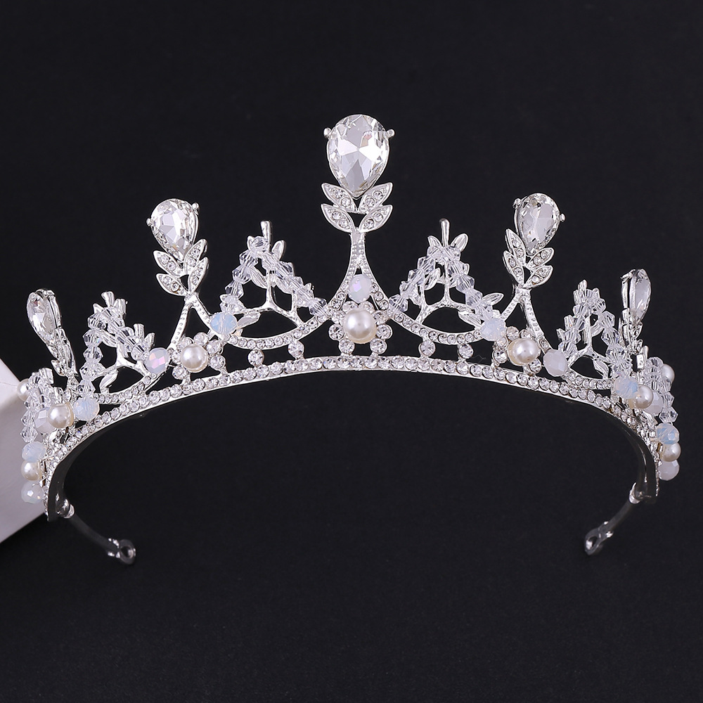 bridal handmade crown beaded crown