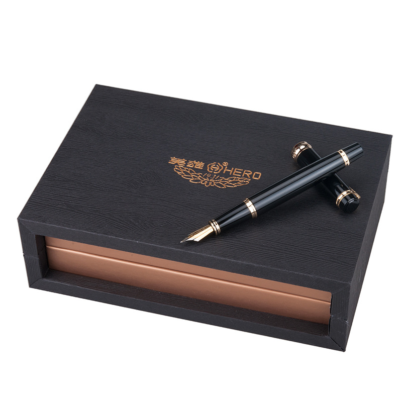 HEROHero Pen H632 Iridium Gold Pen Set Business Office Gift Box With Bright Tip And Engraving