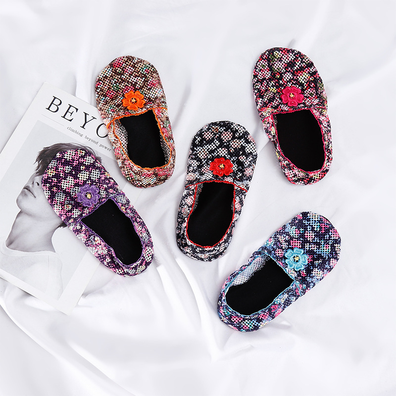 2020 new boat Socks women retro college style small flower cotton candy color silicone non-slip shallow mouth socks wholesale