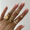 Metal ring, golden set, accessory, Aliexpress, wish, European style